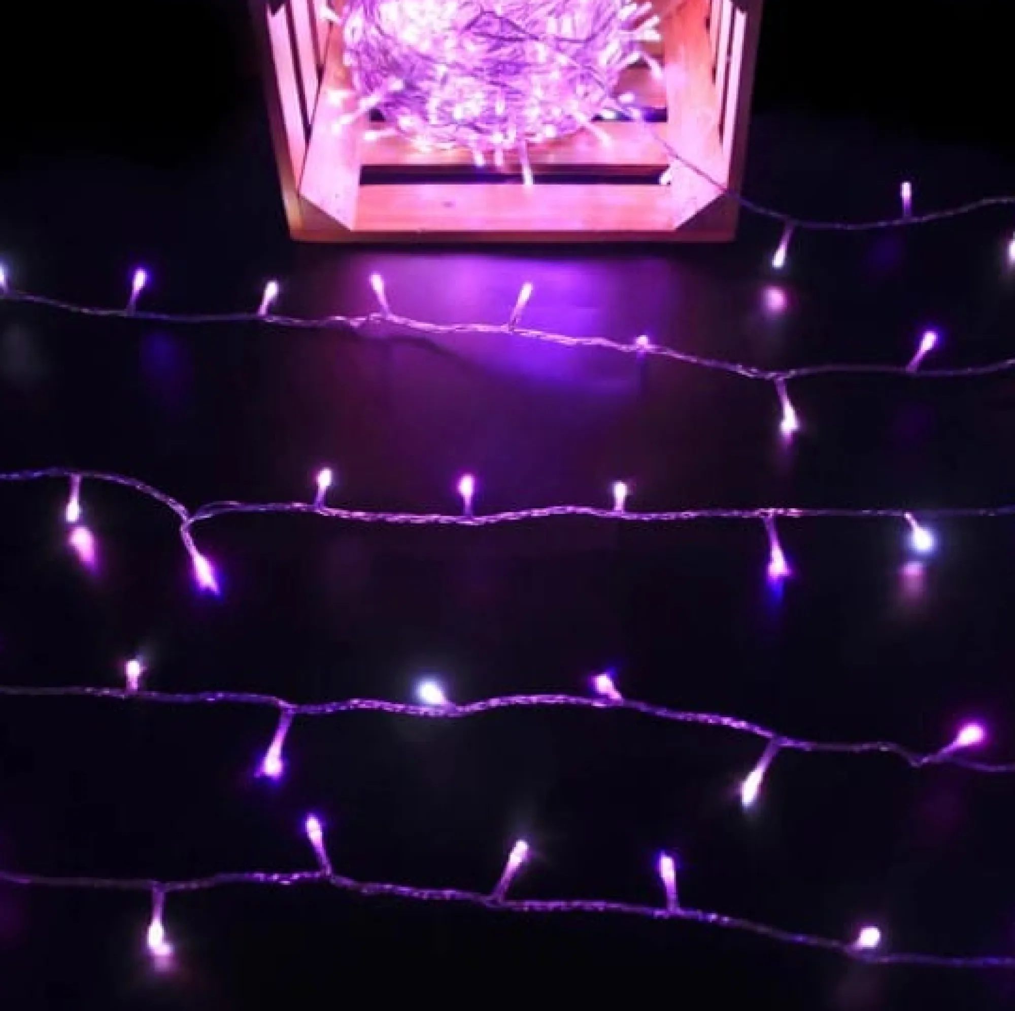 Fairy Lights>Christmas World 420 Led White/Blue And Pink Dual Colour Lights (33.5M)