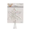 Magical Winter Wonderland>Christmas World Acrylic Snowflake Tree Topper Iridescent Finish (32Cm)