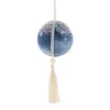 Magical Winter Wonderland>Christmas World Blue Velvet Ball With Tassel (25Cm)