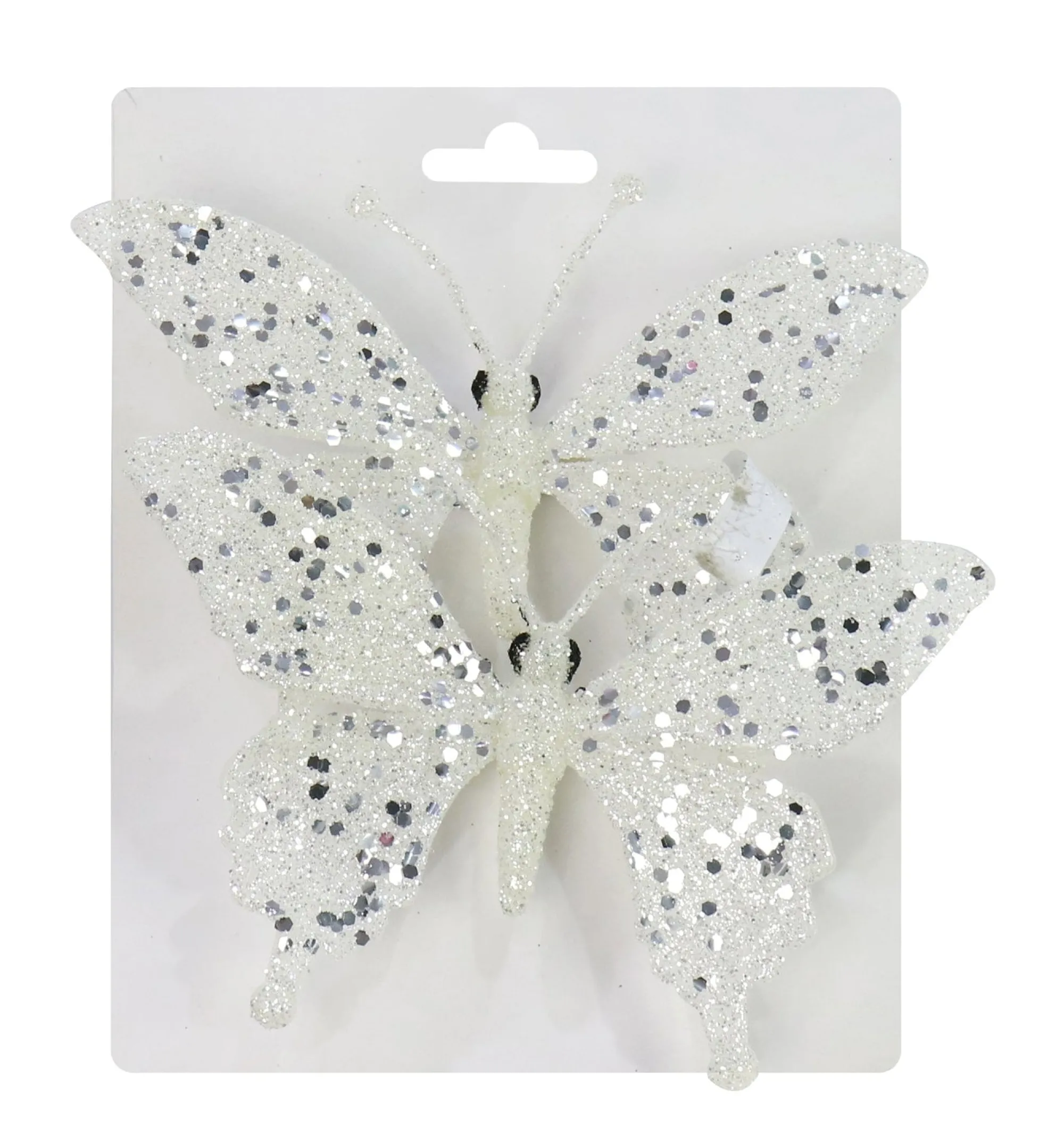 Pretty In Pink & Rose Gold>Christmas World Clip On Sequin Butterfly (2Pk)