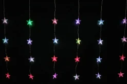 Novelty Lights>Christmas World Colour Change Star Curtain (24Pc)