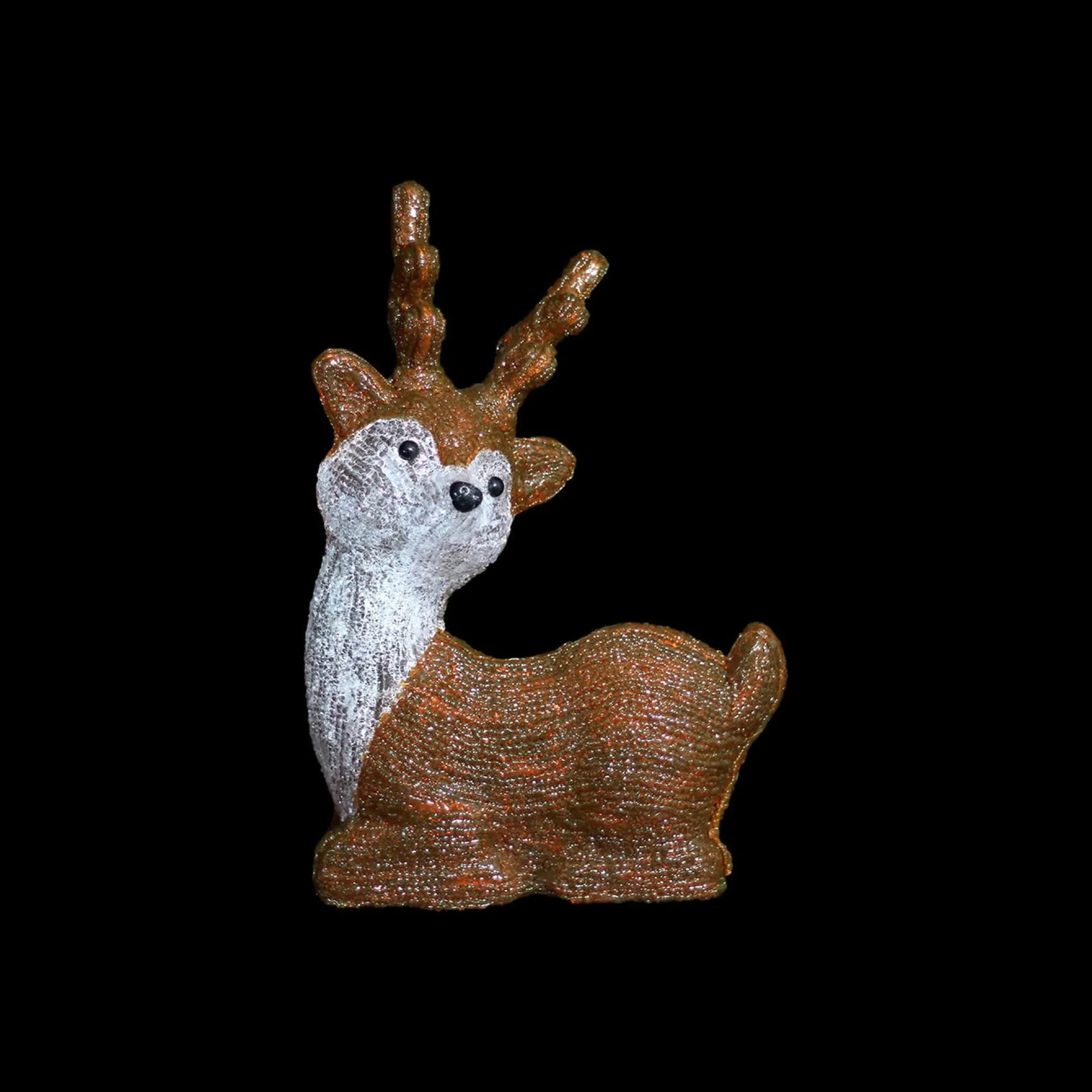 3D & 2D Displays>Christmas World 3D Acrylic Cute Sitting Reindeer