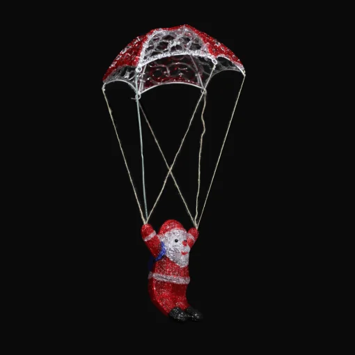 3D & 2D Displays>Christmas World 3D Acrylic Parachuting Santa