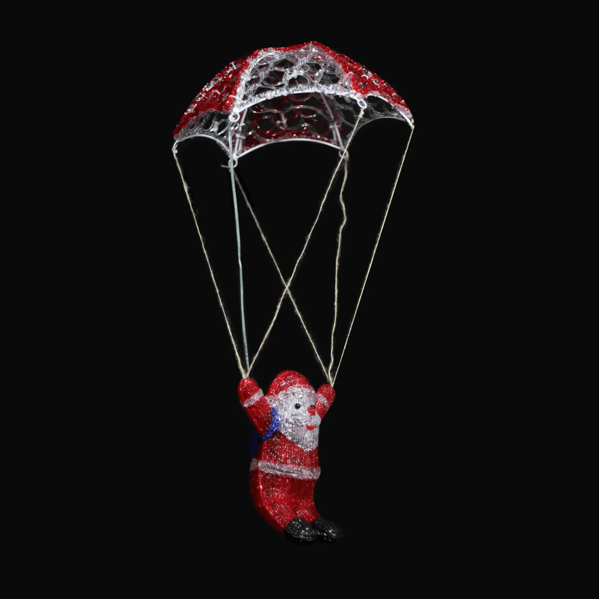 3D & 2D Displays>Christmas World 3D Acrylic Parachuting Santa