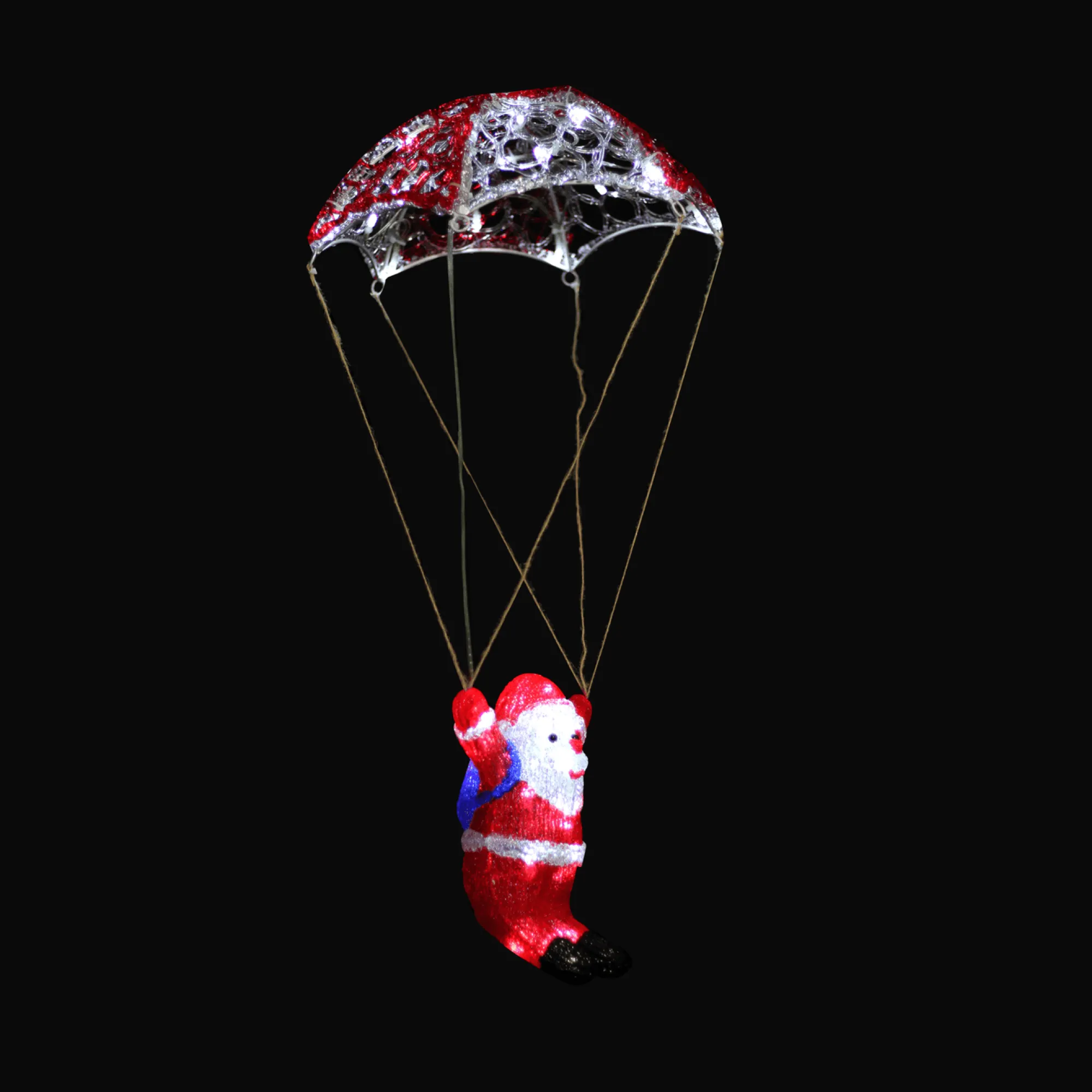 3D & 2D Displays>Christmas World 3D Acrylic Parachuting Santa