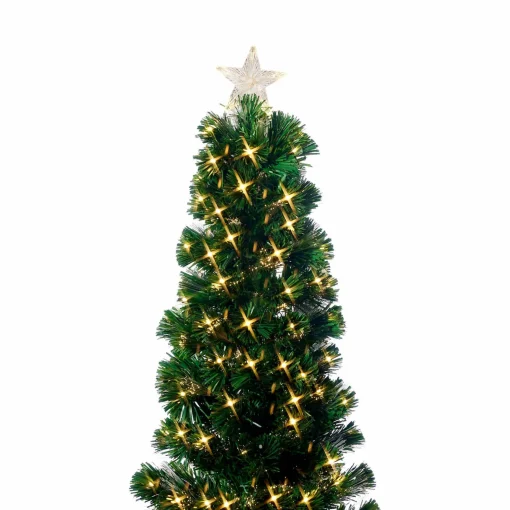 Fibre Optic Trees>Christmas World Fibre Optic Tree Slim With Warm White Leds (1.5M)