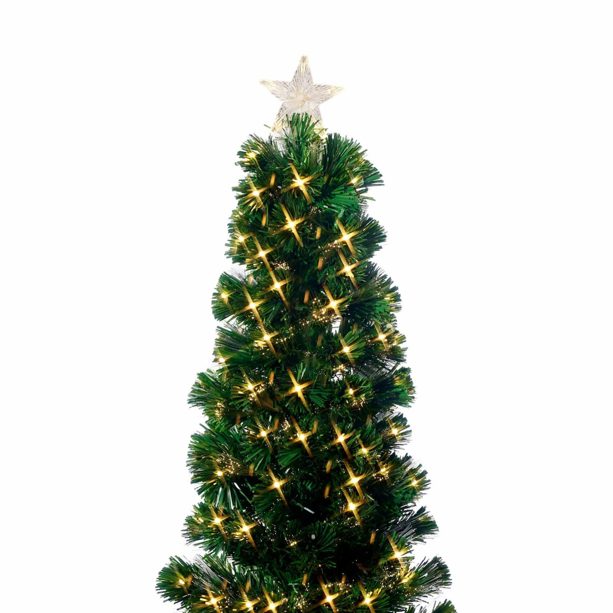 Fibre Optic Trees>Christmas World Fibre Optic Tree Slim With Warm White Leds (1.5M)