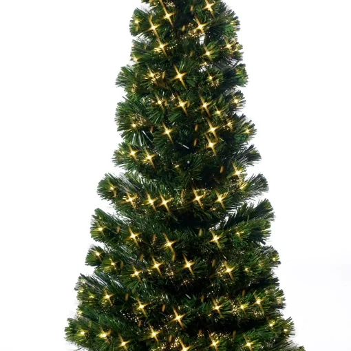 Fibre Optic Trees>Christmas World Fibre Optic Tree Slim With Warm White Leds (1.5M)