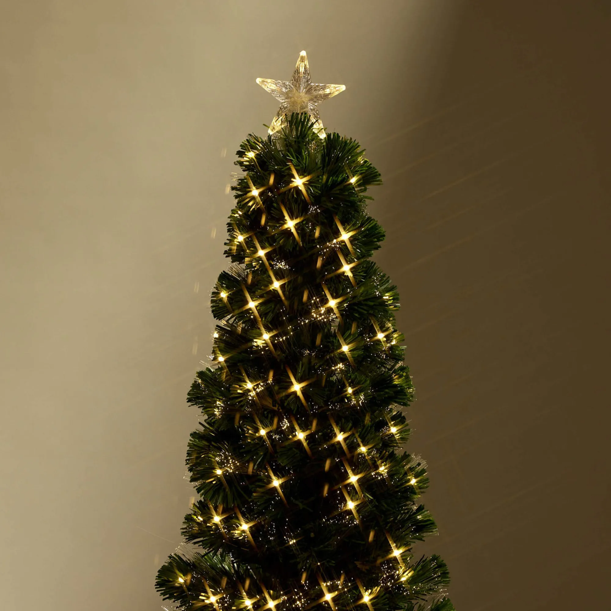 Fibre Optic Trees>Christmas World Fibre Optic Tree Slim With Warm White Leds (1.5M)