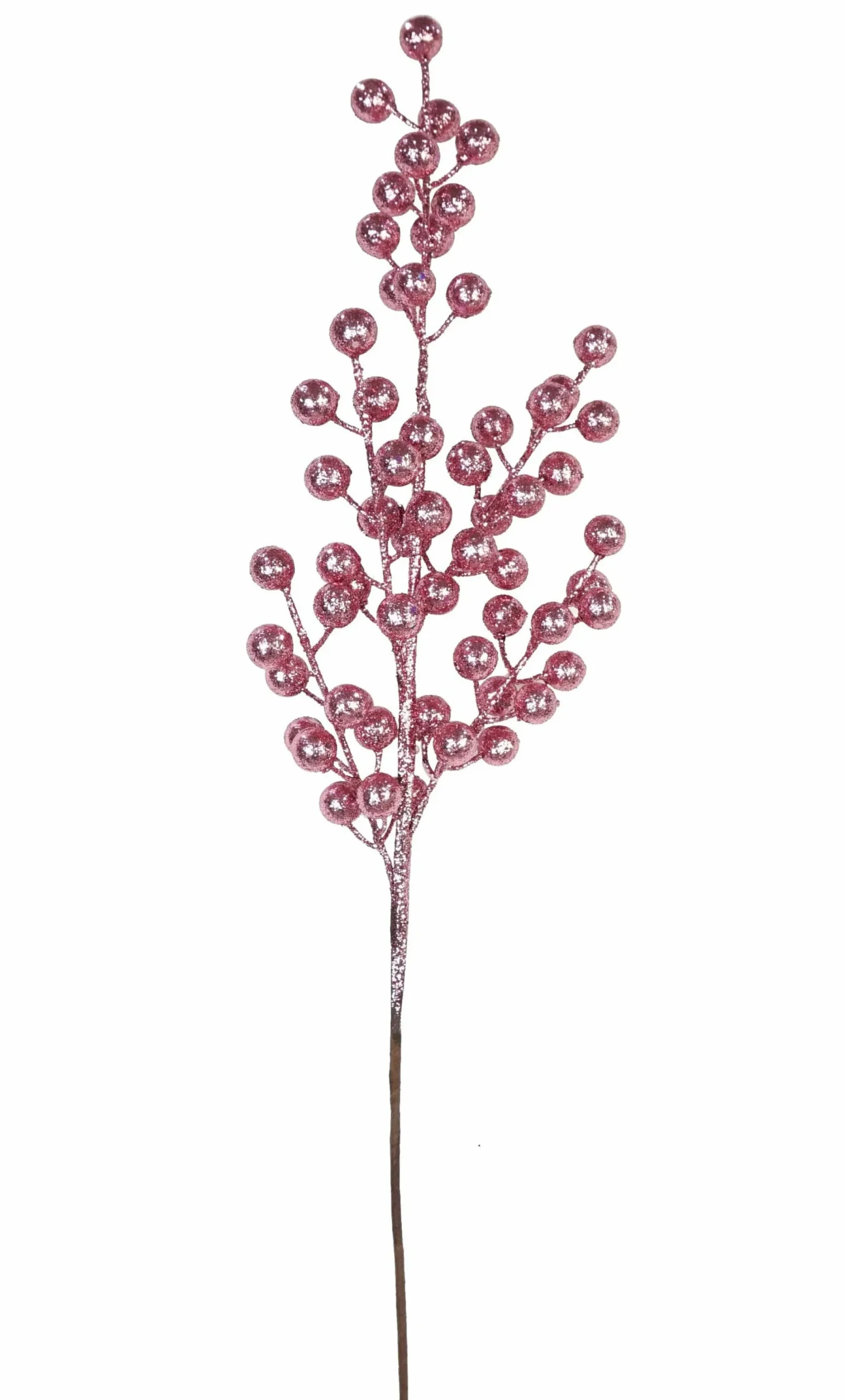 Pretty In Pink & Rose Gold>Christmas World Glitter Berry Spray (70Cm)