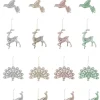 Hanging Decorations>Christmas World Glitter Hanging Decoration - Silver Dove