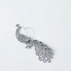 Hanging Decorations></noscript>Christmas World Glitter Hanging Decoration - Silver Dove