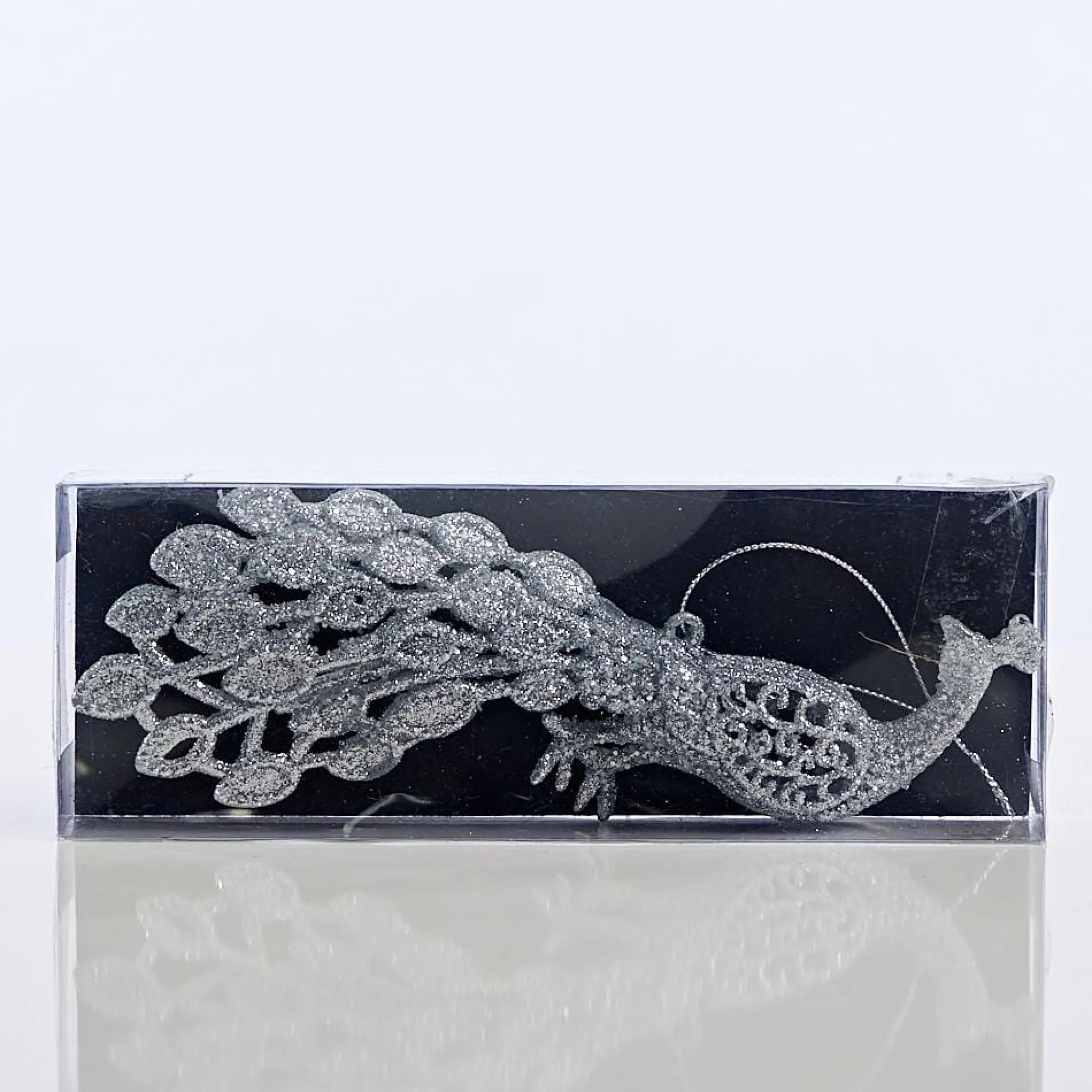 Touch Of Elegance>Christmas World Glitter Peacock Decoration