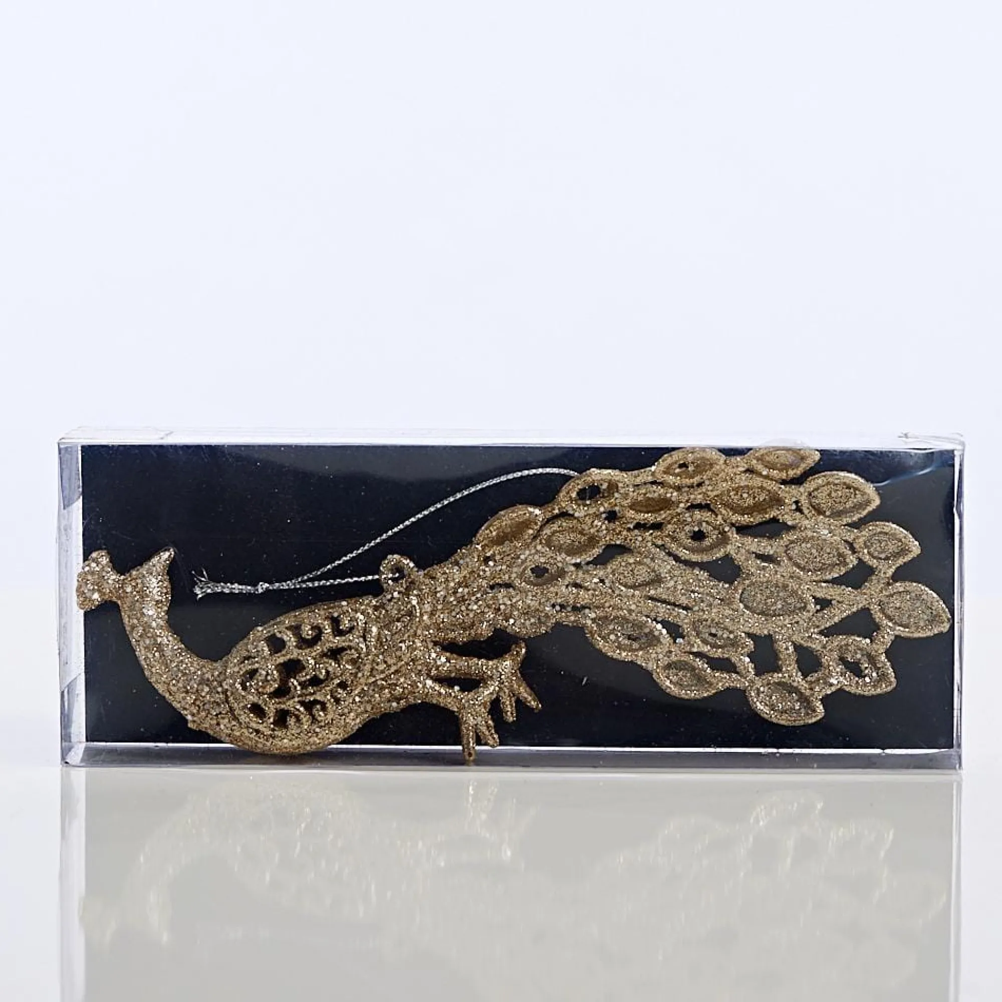 Touch Of Elegance>Christmas World Glitter Peacock Decoration