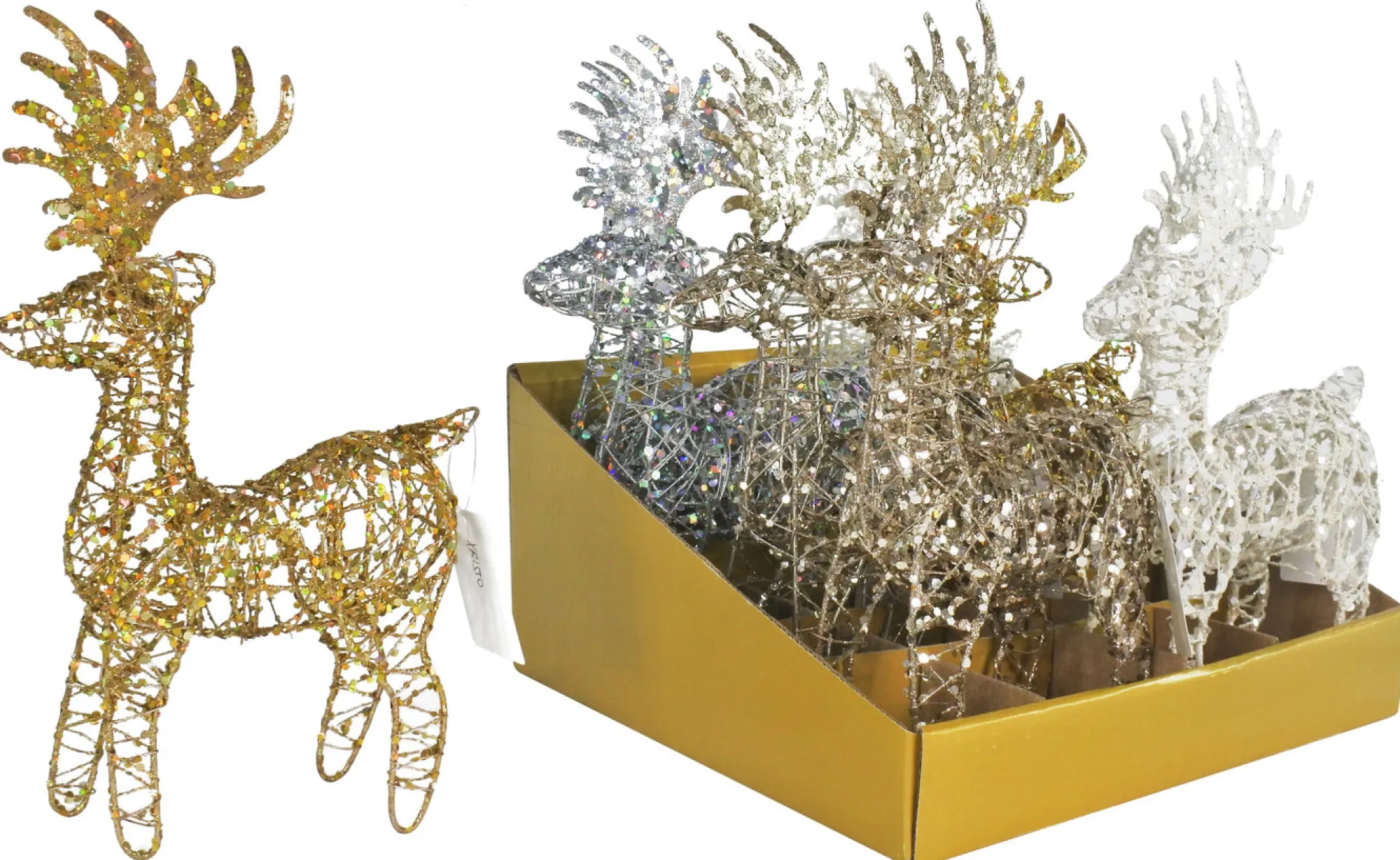 Touch Of Elegance>Christmas World Glitter Wire Reindeer