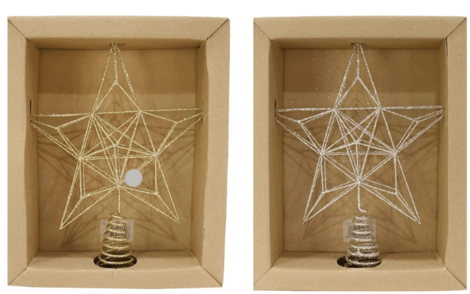 Touch Of Elegance>Christmas World Glitter Wire Star Topper Asst (30Cm)