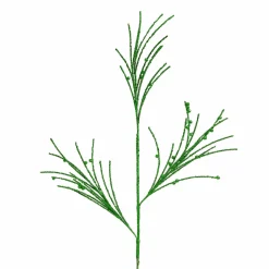 Traditional & Berry>Christmas World Green Glitter Stem (80Cm)