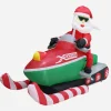 Inflatables>Christmas World Inflatable Santa Snowmobile (2.2M)