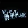 3D & 2D Displays>Christmas World Led 3D Three Reindeers With Sleigh (3.35M)