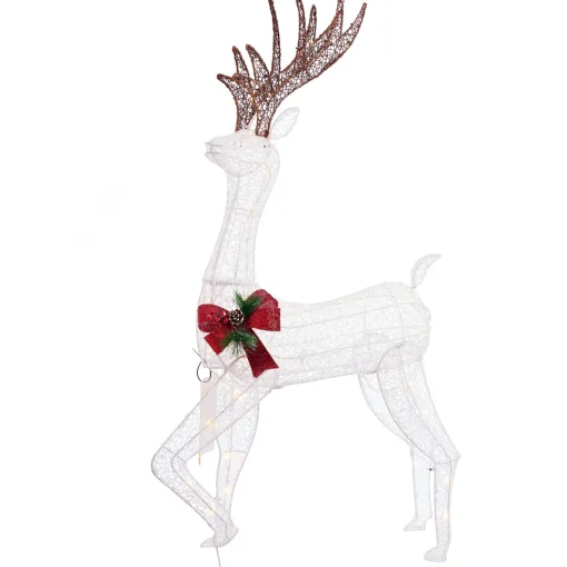 3D & 2D Displays>Christmas World Led Glitter Thread Twinkling Reindeer Stag