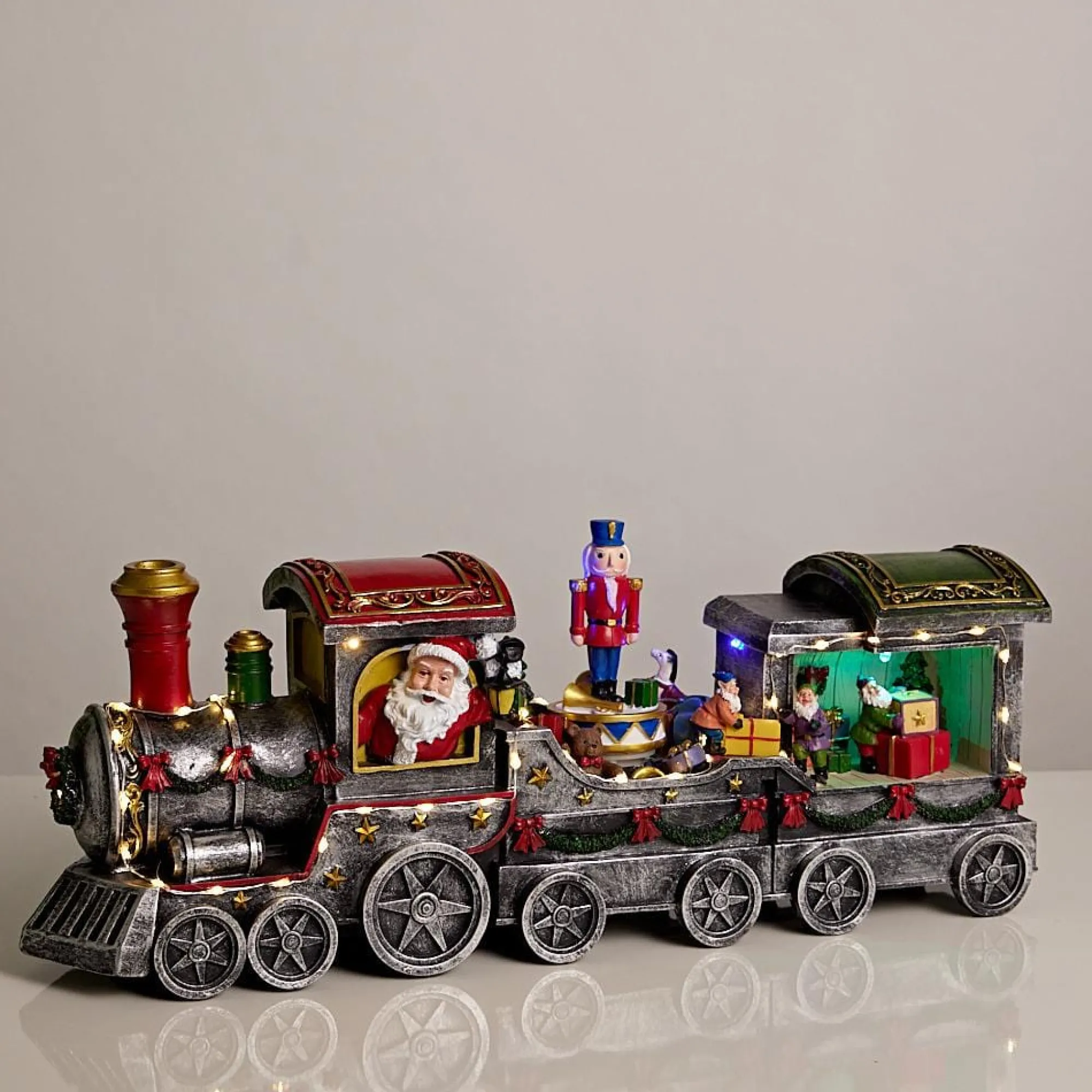 3D & 2D Displays>Christmas World Led Musical Santa Nutcracker Train