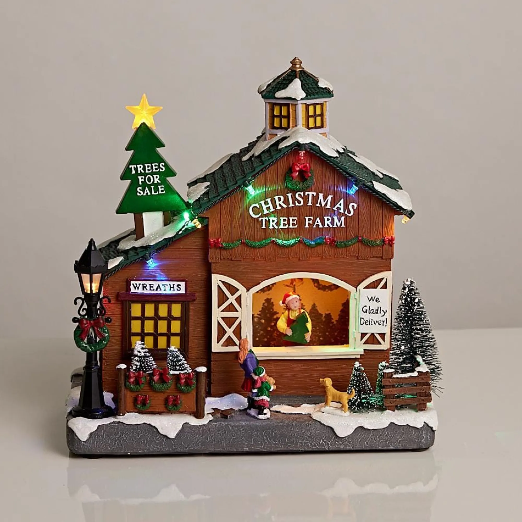 3D & 2D Displays>Christmas World Led Musical Tree Farm Scene