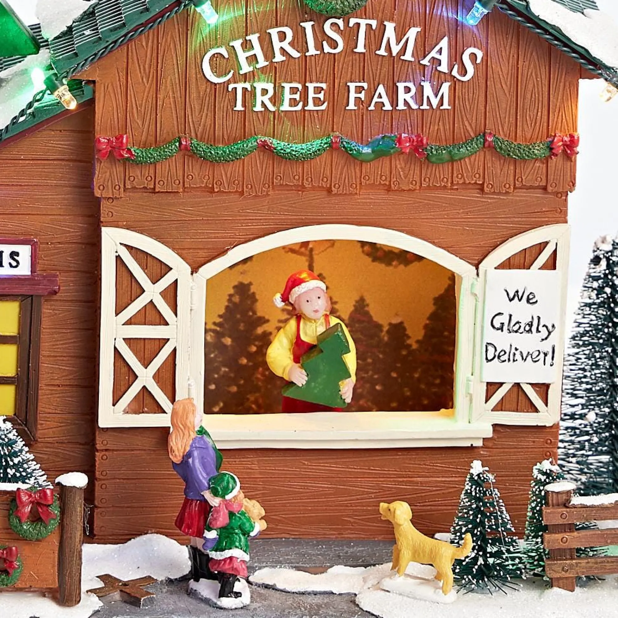 3D & 2D Displays>Christmas World Led Musical Tree Farm Scene