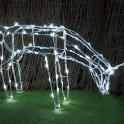 3D & 2D Displays></noscript>Christmas World Led Solar Standing Or Feeding Reindeer - Feeding