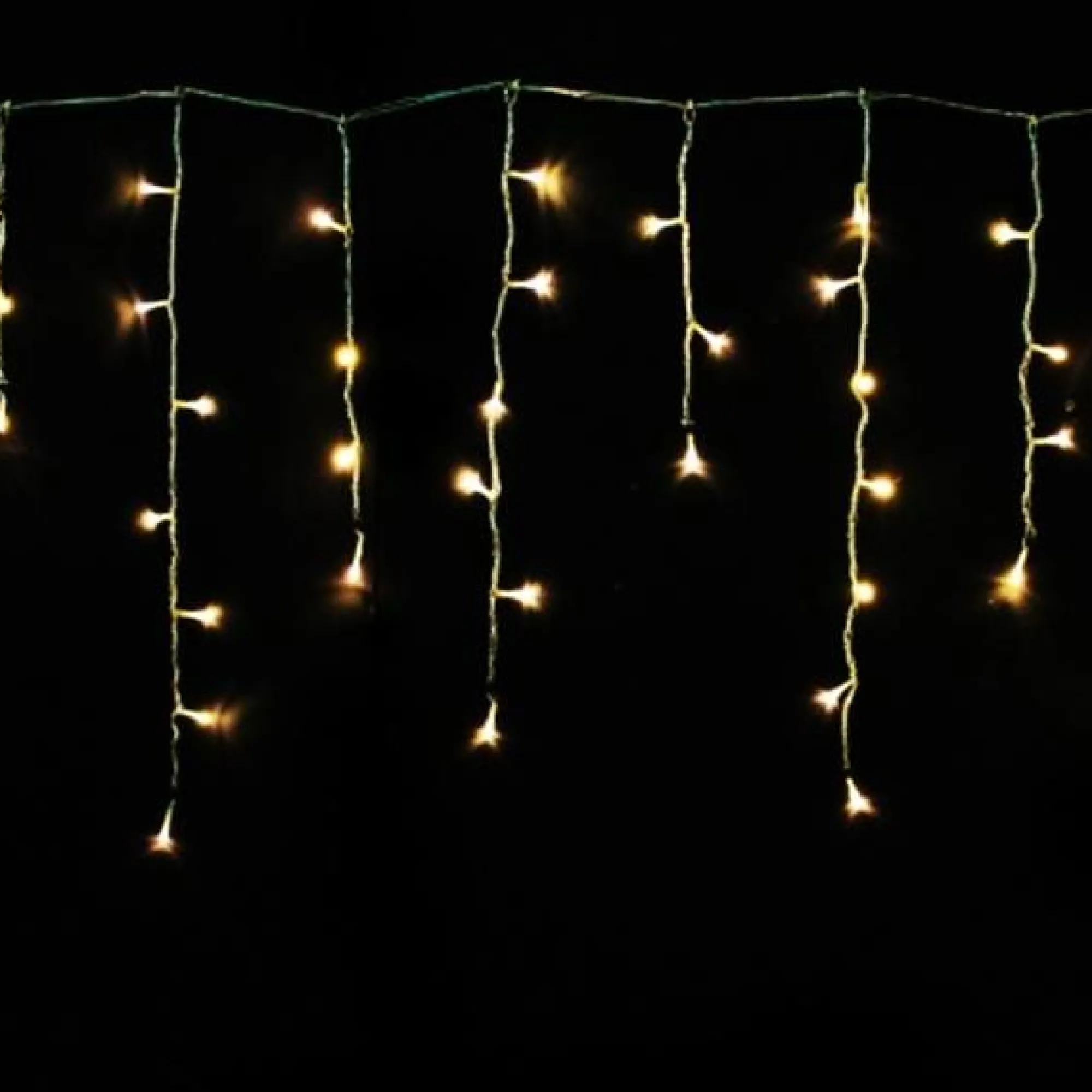 Icicle Lights>Christmas World Led Warm White Icicle Lights (10M)