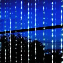 Curtain Lights>Christmas World Led White Waterfall Curtain (1.2 X 2M)