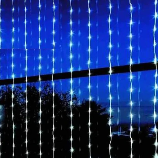 Curtain Lights>Christmas World Led White Waterfall Curtain (2X2M)