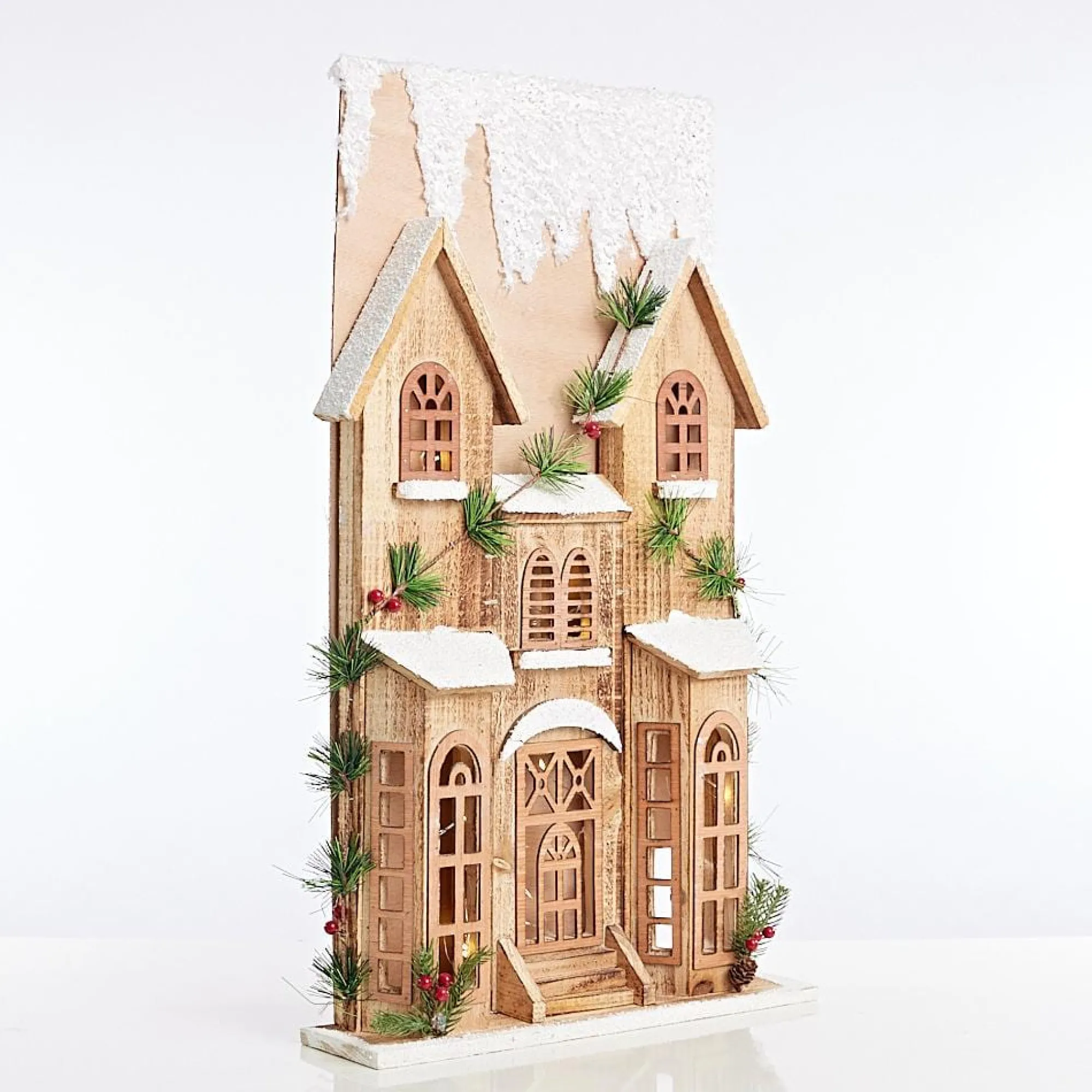 3D & 2D Displays>Christmas World Light Up Vintage Terrace House (64Cm)