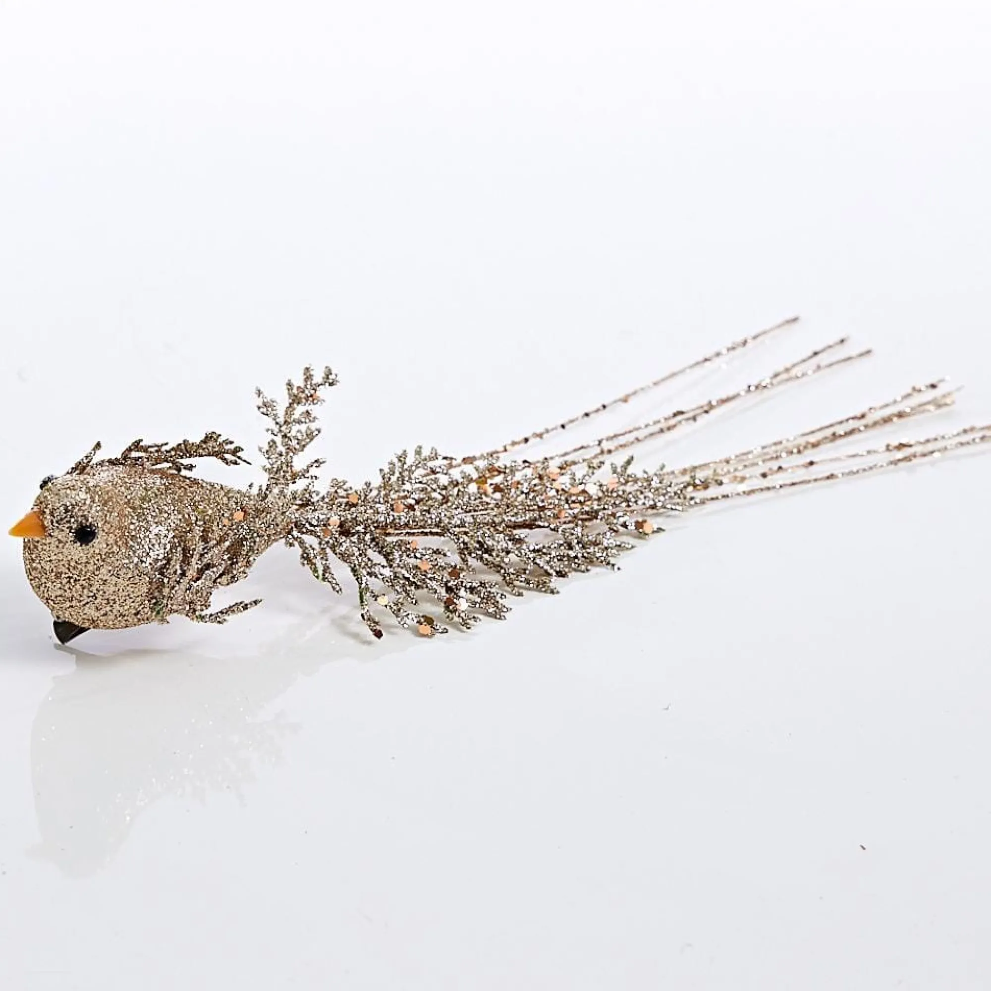 Magical Winter Wonderland>Christmas World Long Tail Bird Clip On (28Cm)