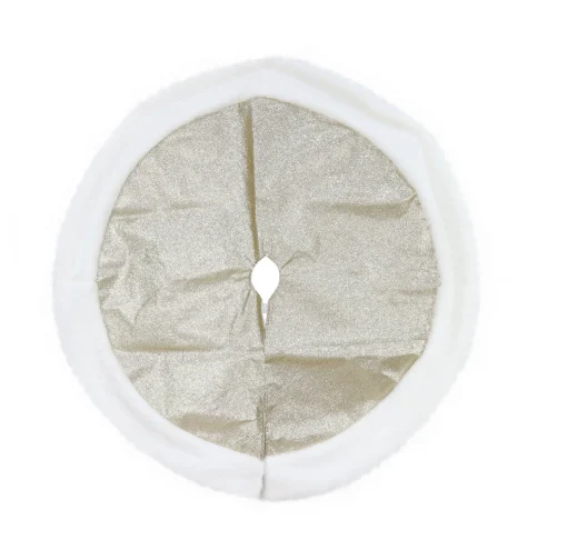 Tree Accessories>Christmas World Metallic Tree Skirt With Fur Trim Asst (90Cm)