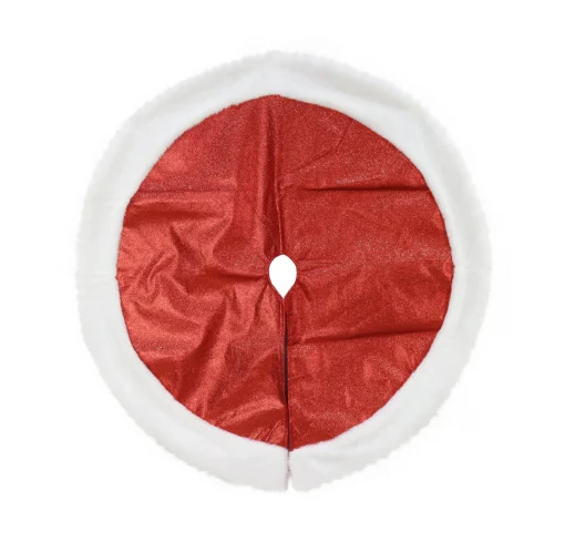 Tree Accessories>Christmas World Metallic Tree Skirt With Fur Trim Asst (90Cm)
