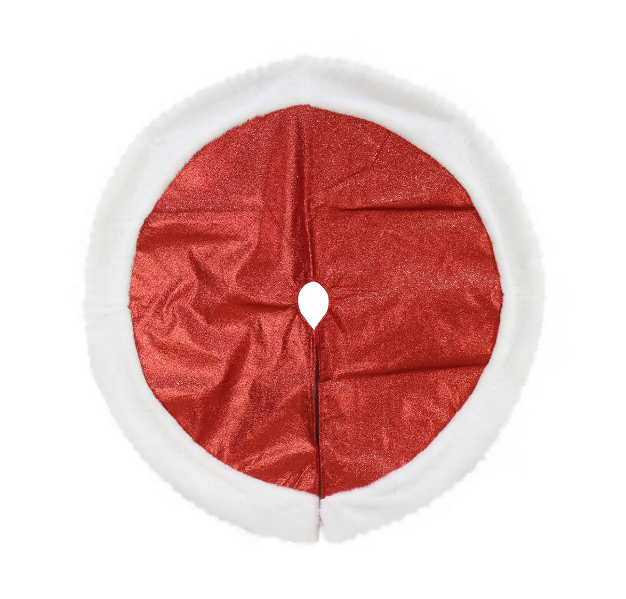 Tree Accessories>Christmas World Metallic Tree Skirt With Fur Trim Asst (90Cm)