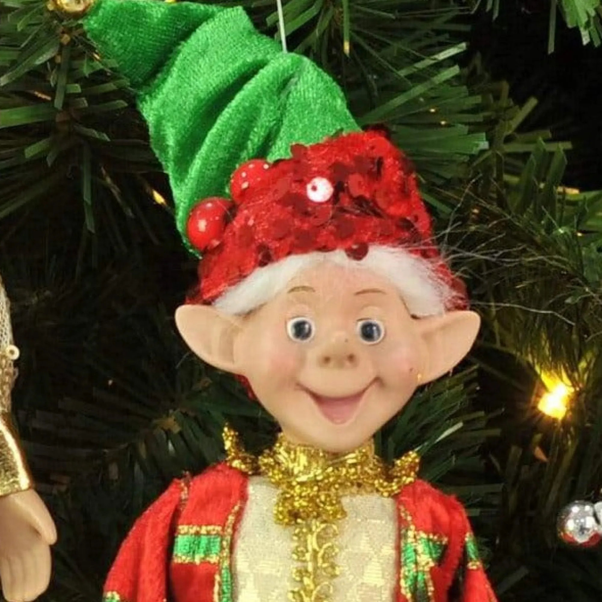 Elf'S Galore>Christmas World Mischievous Elf Doll (25Cm) - Red Hat