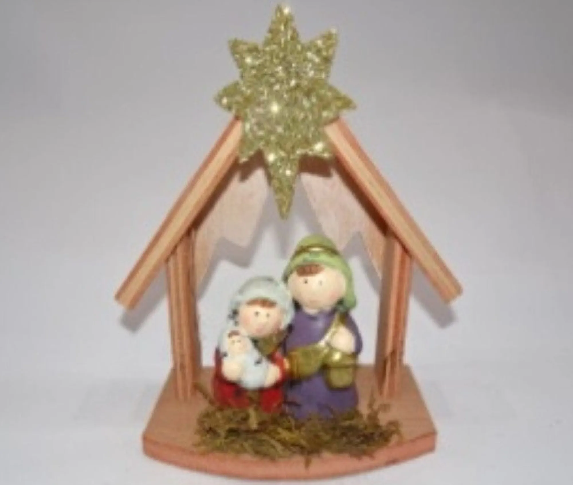 Traditional & Berry>Christmas World Nativity Set Wooden House 13 X 6 X 16.5Cm