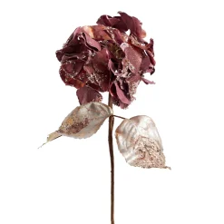 Pretty In Pink & Rose Gold>Christmas World Pink Hydrangea With Glitter Stem (60Cm)
