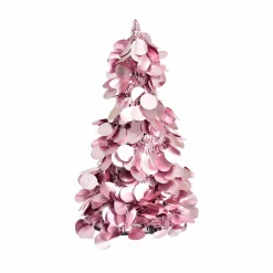 Pretty In Pink & Rose Gold>Christmas World Pink Tinsel Tree (26Cm)