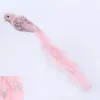 Hanging Decorations>Christmas World Pink Velvet Bird With Clip (50Cm)