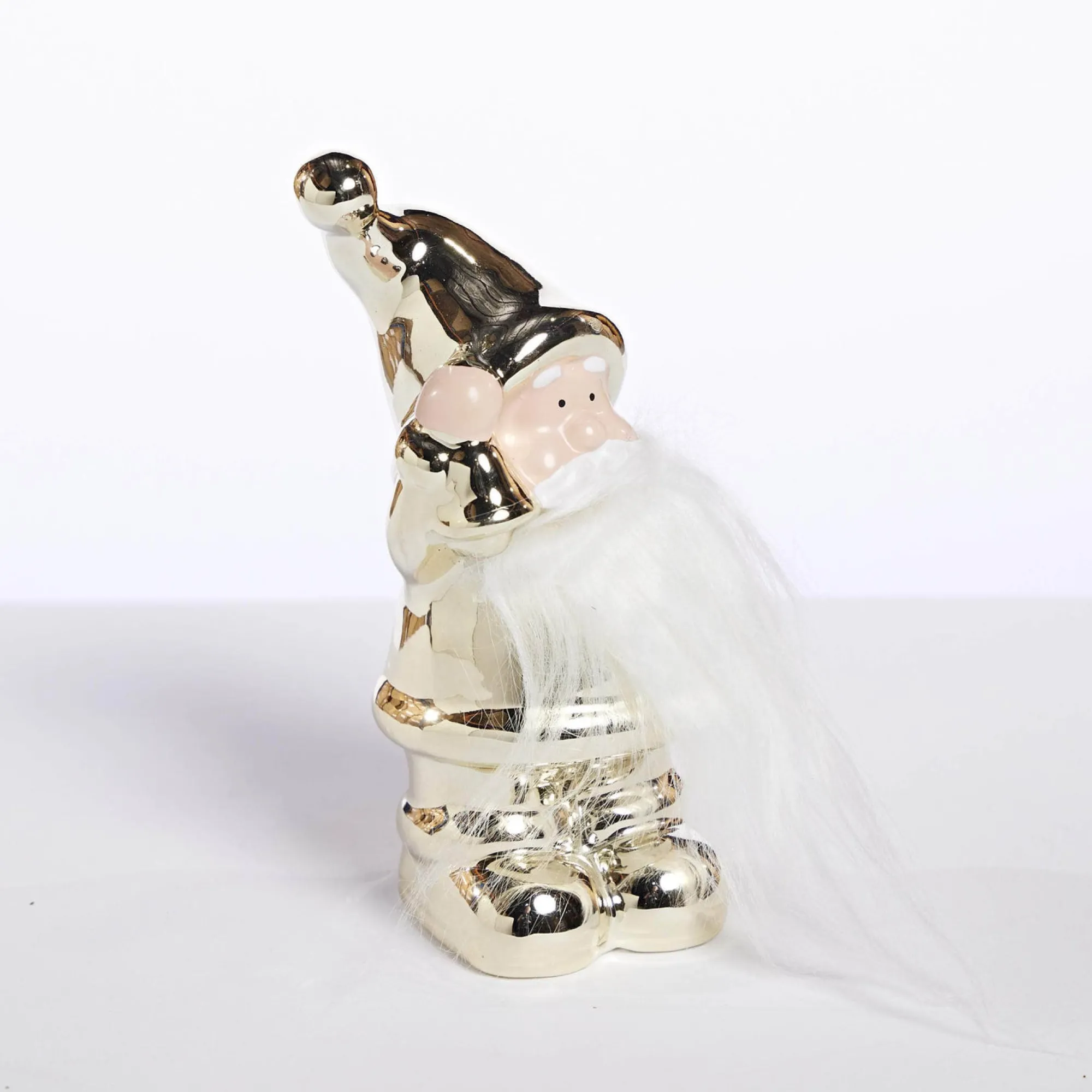 Touch Of Elegance>Christmas World Porcelain Santa Gold With Bell