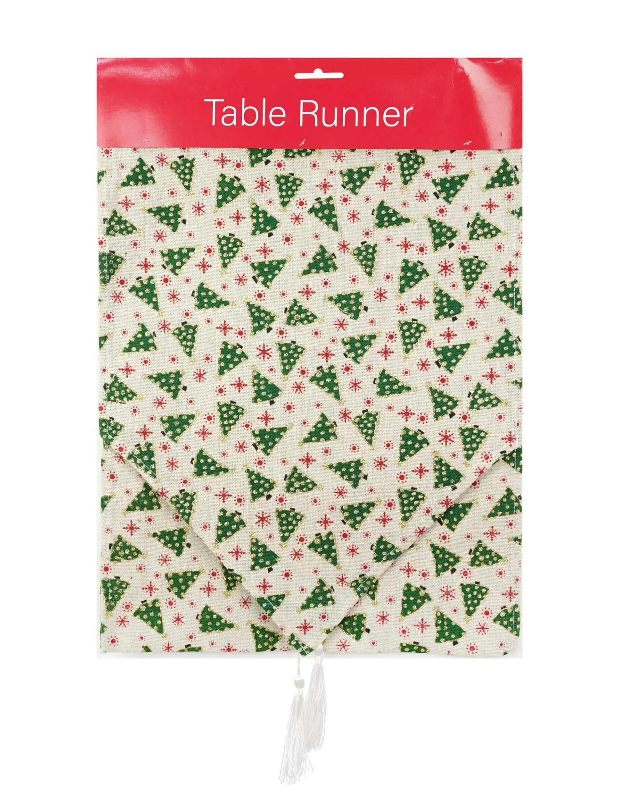 Traditional & Berry>Christmas World Red And Green Glitter Runner Asst