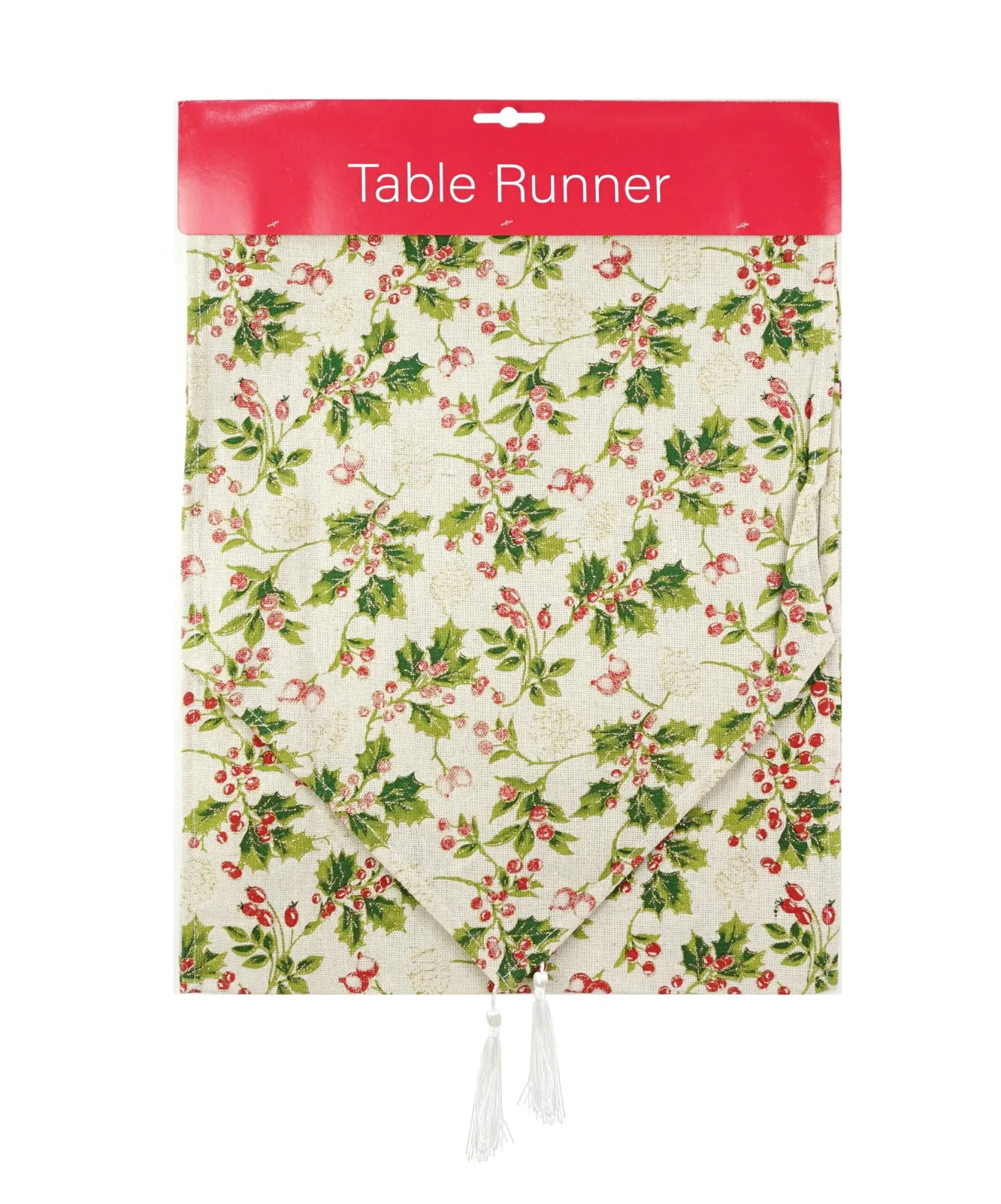 Traditional & Berry>Christmas World Red And Green Glitter Runner Asst