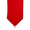 Traditional & Berry>Christmas World Red Fleece Christmas Table Runner With Pom Pom