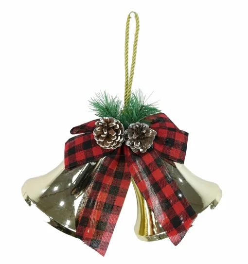 Traditional & Berry>Christmas World Shiny Twin Bells With Bow
