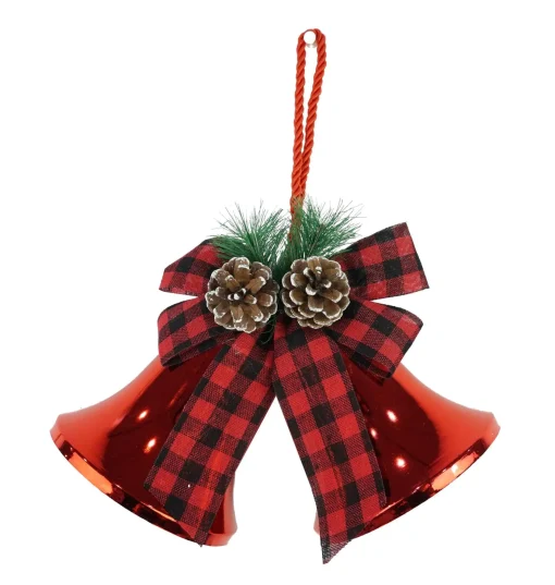 Traditional & Berry>Christmas World Shiny Twin Bells With Bow