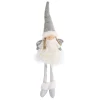 Magical Winter Wonderland>Christmas World Silver Grey Fabric Angel Shelf Sitter