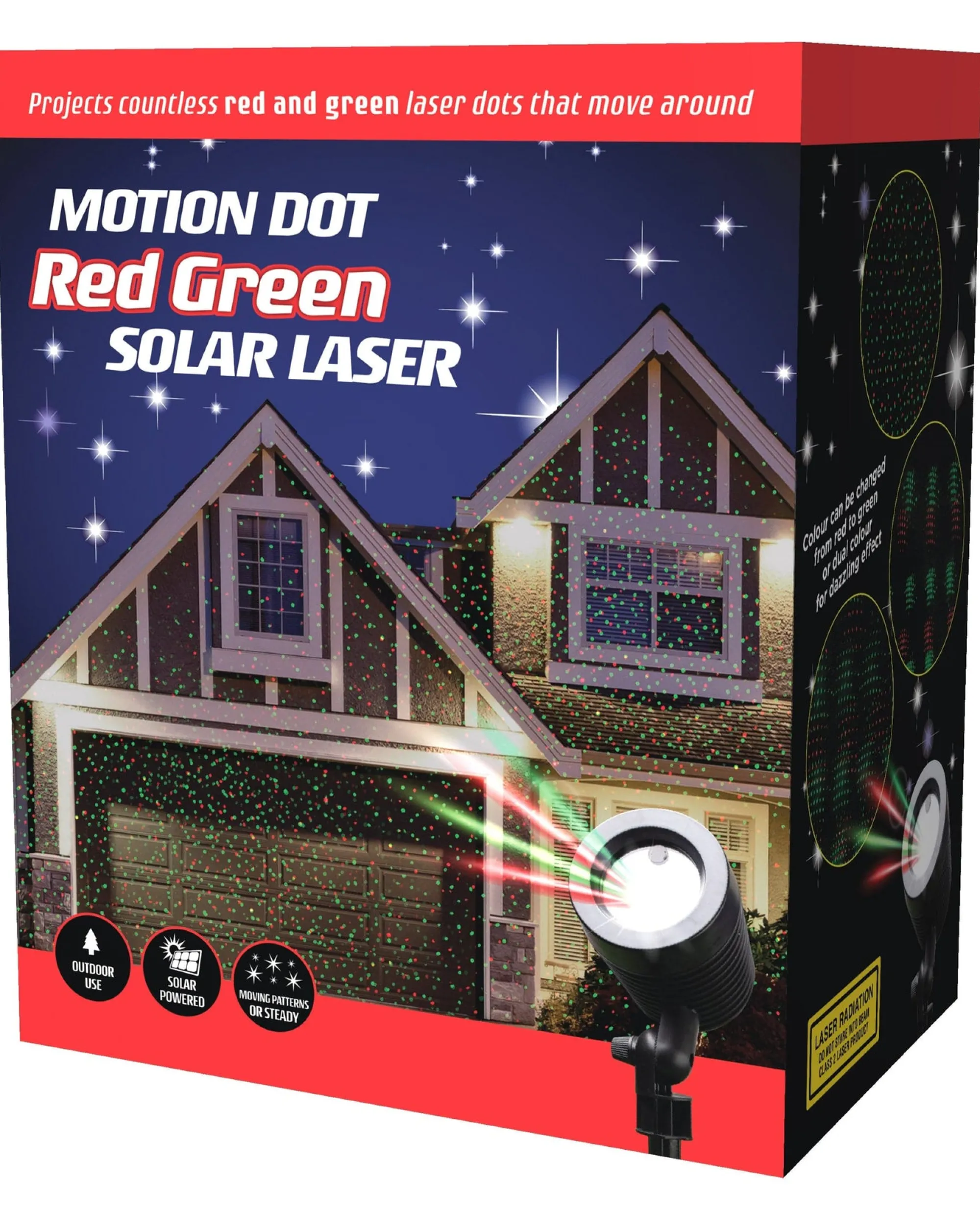 Solar Lights>Christmas World Solar Laser Red-Green Patterns