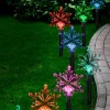 Solar Lights>Christmas World Solar Snowflake Path Lights (8Pcs)